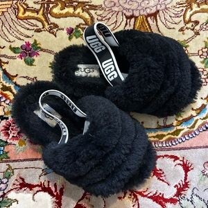 UGG Fluff Yeah Slides Sheep Fur Slipper Toddler Size 10